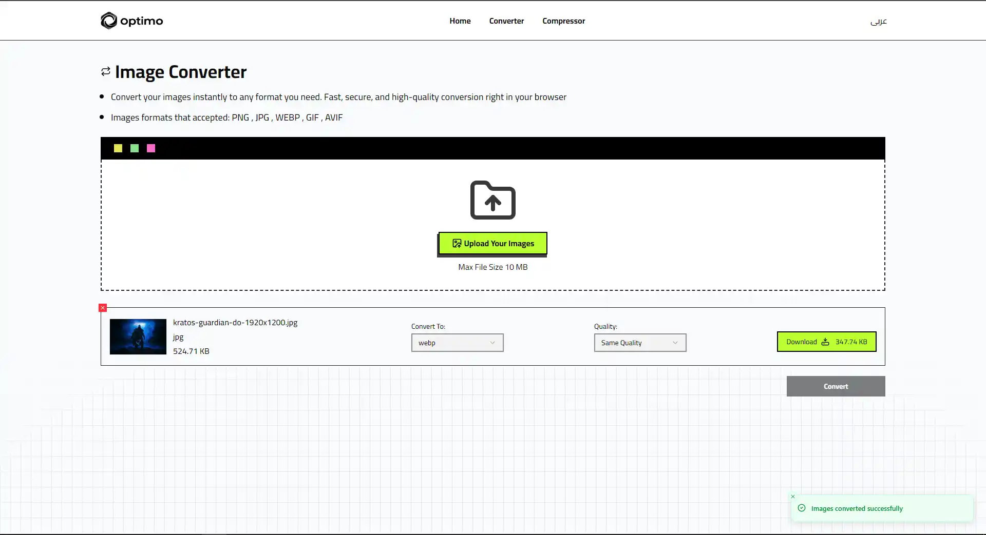 Optimo — Image Converter & Compressor image-1