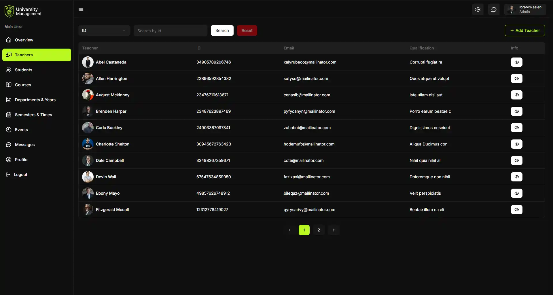 University Management System image-1